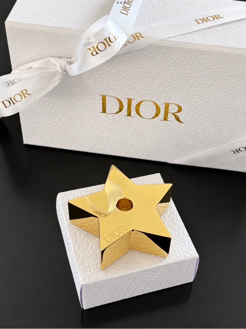 Dior Gold Star Frame + Box & Ribbon